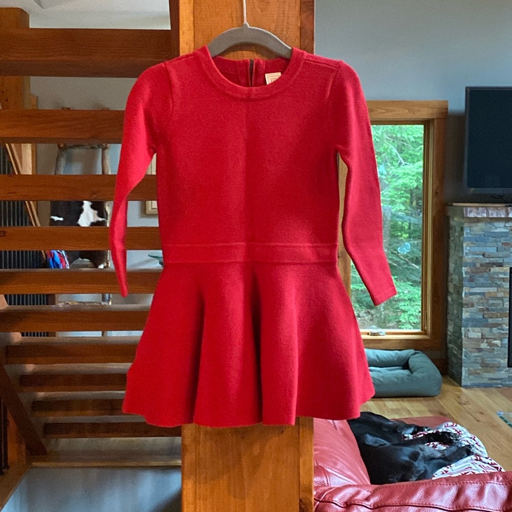 NWT Baby Gap Red Knit Sweater Dress size 2T